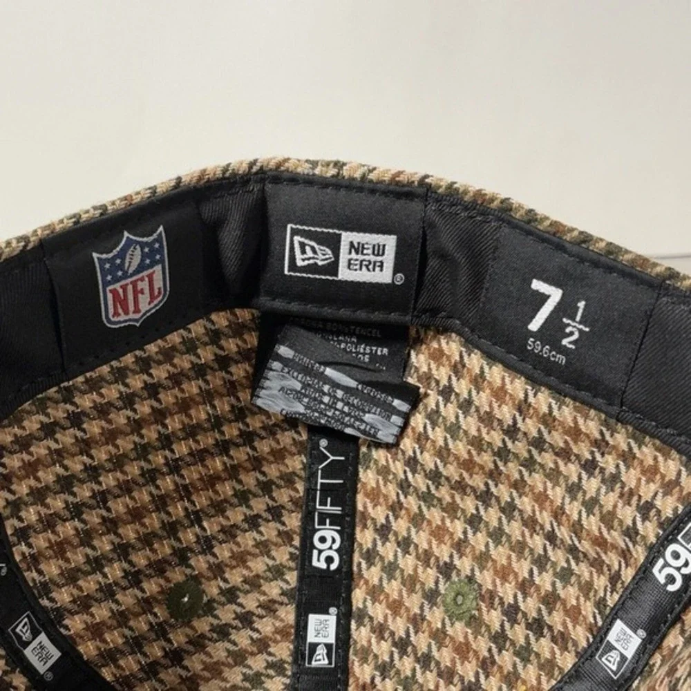 New Era 59FIFTY Pittsburgh Steelers‎ SB XLIII Houndstooth NFL Hat NEW 7 1/2